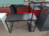 a lot of desks and cabinets in the garage
