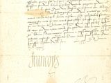 un vieux document comportant des inscriptions et une image représentant un cheval