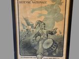 an old poster of a man riding a horse in a field