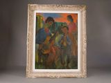 an image of a painting of a group of people playing instruments