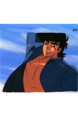 an image of a cartoon of a man in a blue jacket