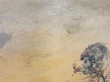 an image of a painting of a tree in a field of grass
