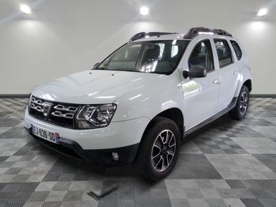 a picture of a white dacia parked on a checkered floor