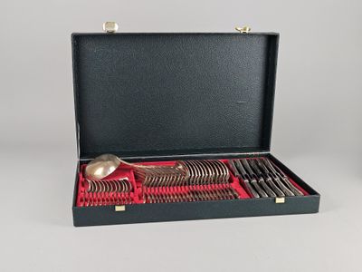 a black case with a set of silverware in it