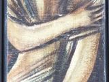 a picture of a painting of a woman holding a baby