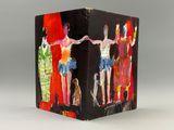 a painting of a group of people standing on a pedestal