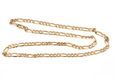 a close up of a gold chain on a white background