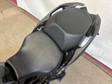 a motorcycle that is parked in a garage