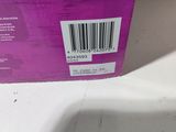 a purple box with a barcode on it