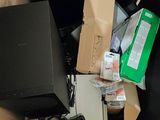 a box full of electronics and other items that are in it