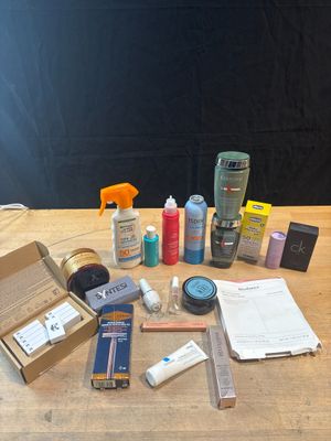 many items that are sitting on a wooden table