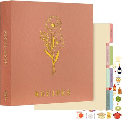 an image of a recipe book with a bunch of food on it