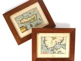 deux cartes encadrées des îles britanniques et irlandaises