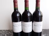 trois bouteilles de vin posées sur une table l'une à côté de l'autre