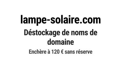Nom de domaine lampe-solaire.com.