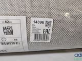 two labels on the back of a mattress that is not in use