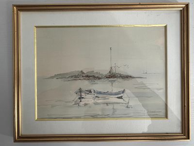 une photo d'une photo d'un bateau dans l'eau