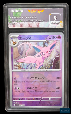 une image d'une carte Pokémon dans un étui en plastique