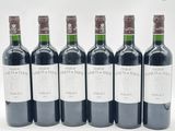 six bouteilles de vin sont alignées sur une surface blanche