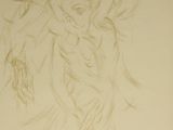 dessin représentant une femme tenant un oiseau dans la main
