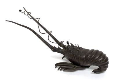 sculpture of a lobster on a white background with a white background