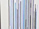 a picture of a drawing of a line of blue and purple lines