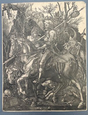 D’après Albrecht DÜRER (1471-1528) - - Le chevalier et la mo… - Photo 1