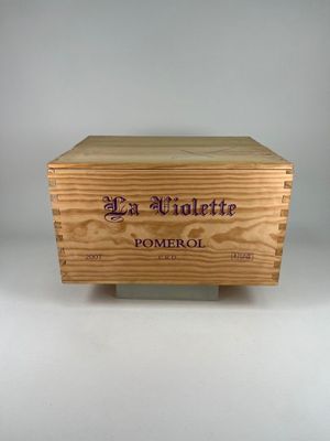an image of a wooden box with a logo on it