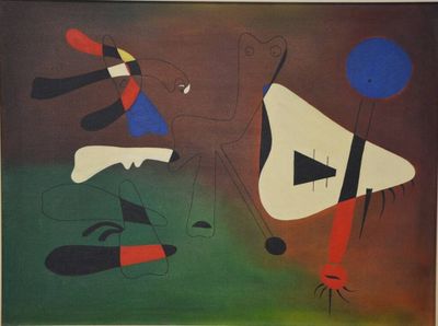 une image d'une peinture représentant un homme et une femme dans un champ