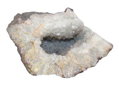 GEODE de quartz, 15 x 21 x 20 cm. - Photo 1