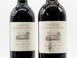 deux bouteilles de vin rouge posées l'une à côté de l'autre sur une surface blanche