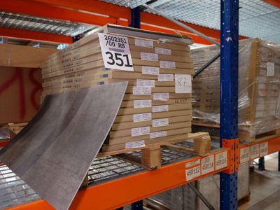 a large amount of boxes on the shelves in the warehouse