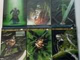 six comics on the covers of the book