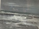 a picture of a picture of a person on the beach
