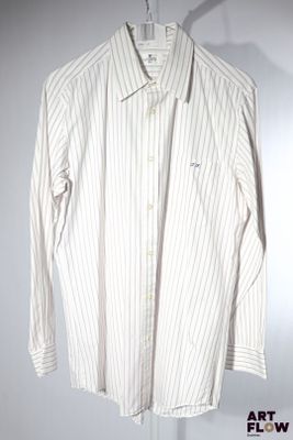 UNGARO - Chemise à manches longues motifs rayés et brodés - …