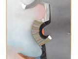 peinture abstraite représentant le visage d'une femme avec une pipe qui lui sort de la bouche