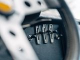 a close up of a steering wheel on a car