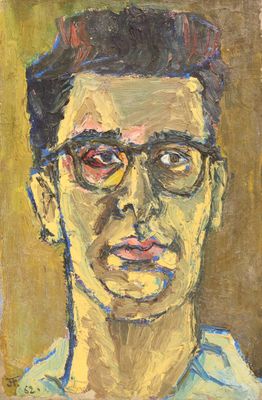 Jean FAVRE (Xxe siècle), Portrait d'homme, huile sur toile, …