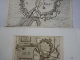 des dessins représentant une carte et un dessin représentant une carte sur une feuille de papier