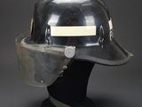 a close up of a helmet on a mannequin head