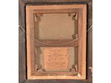 an old picture of a wooden frame with a poem on it
