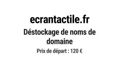 Nom de domaine ecrantactile.fr.