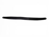 a black leather strap that is on a white surface