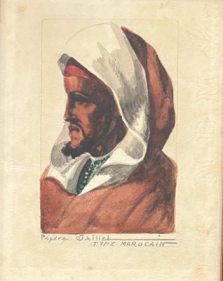 une vieille photo d'un homme portant un turban et une pipe à la bouche