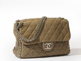 chanel beige quilted lambskin flap bag
