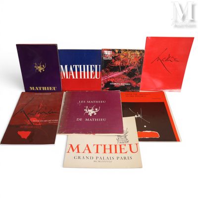 MATHIEU Georges (1921-2012) Ensemble de huit livres ou catal…