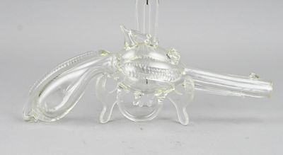 a glass object that is sitting on a table