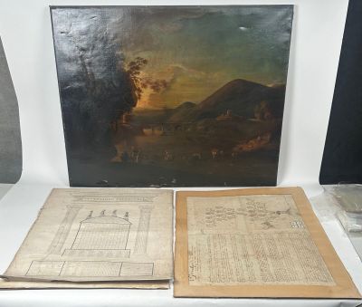 deux livres posés sur une table, avec une photo représentant un paysage
