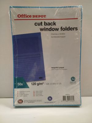 Lot de 50 - OFFICE DEPOT - Chemises à fenêtre A4 - 120g recy…