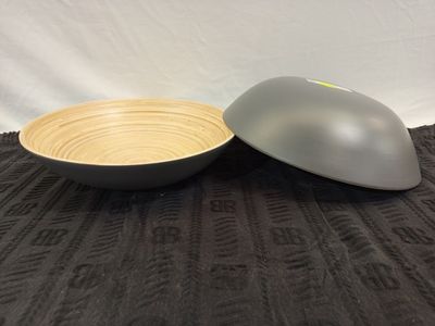 Lot de 36 saladiers en bamboo - couleur : gris - Photo 1